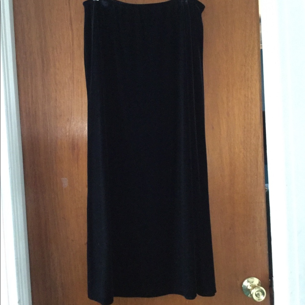 Black velvet skirt